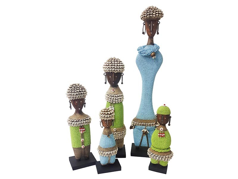 Lime and light Blue Namji Doll Story (5 Piece Set)